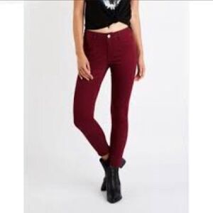 Refuge burgundy skinny jeans. Size 0